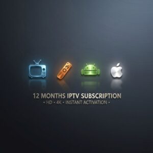 12 months IPTV subscription with HD and 4K streaming