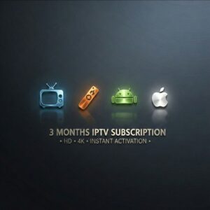 3 months IPTV subscription with stable streaming and full channel access