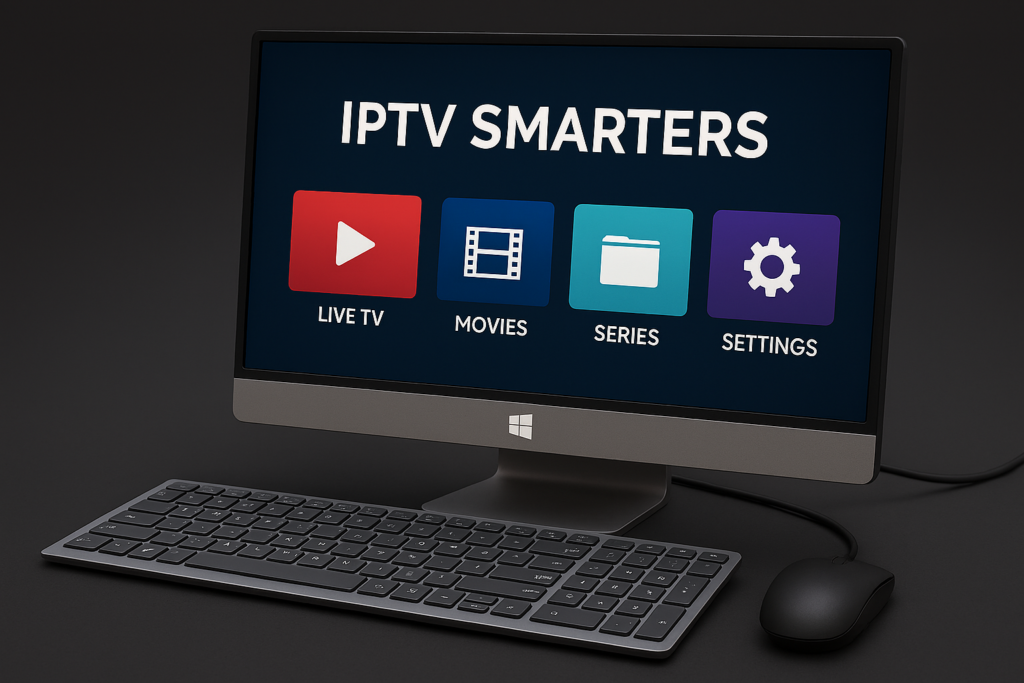 IPTV setup on Windows PC using IPTV Smarters with Xtream Codes API